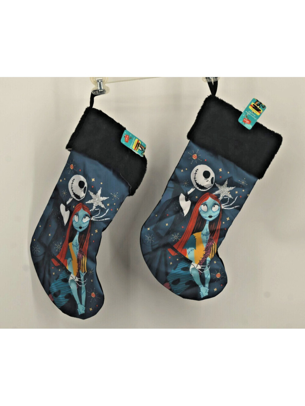 Disney The Nightmare Before Christmas Jack and Sally Christmas Stocking Set of 2